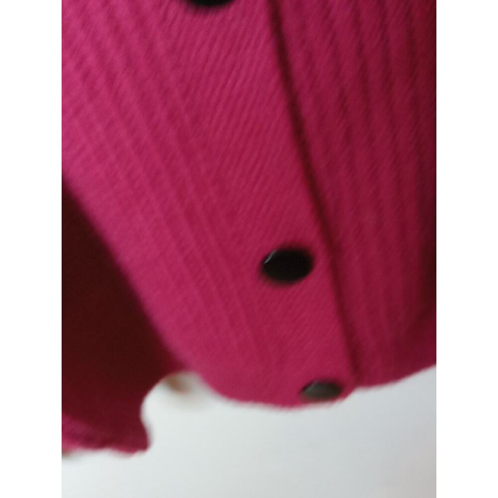 Maison Martin Margiela Boxy Ribbed Cardigan - Raspberry Size Medium - Picture 4 of 9